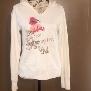 Maurice’s White Surfer Hoodie Sweater
